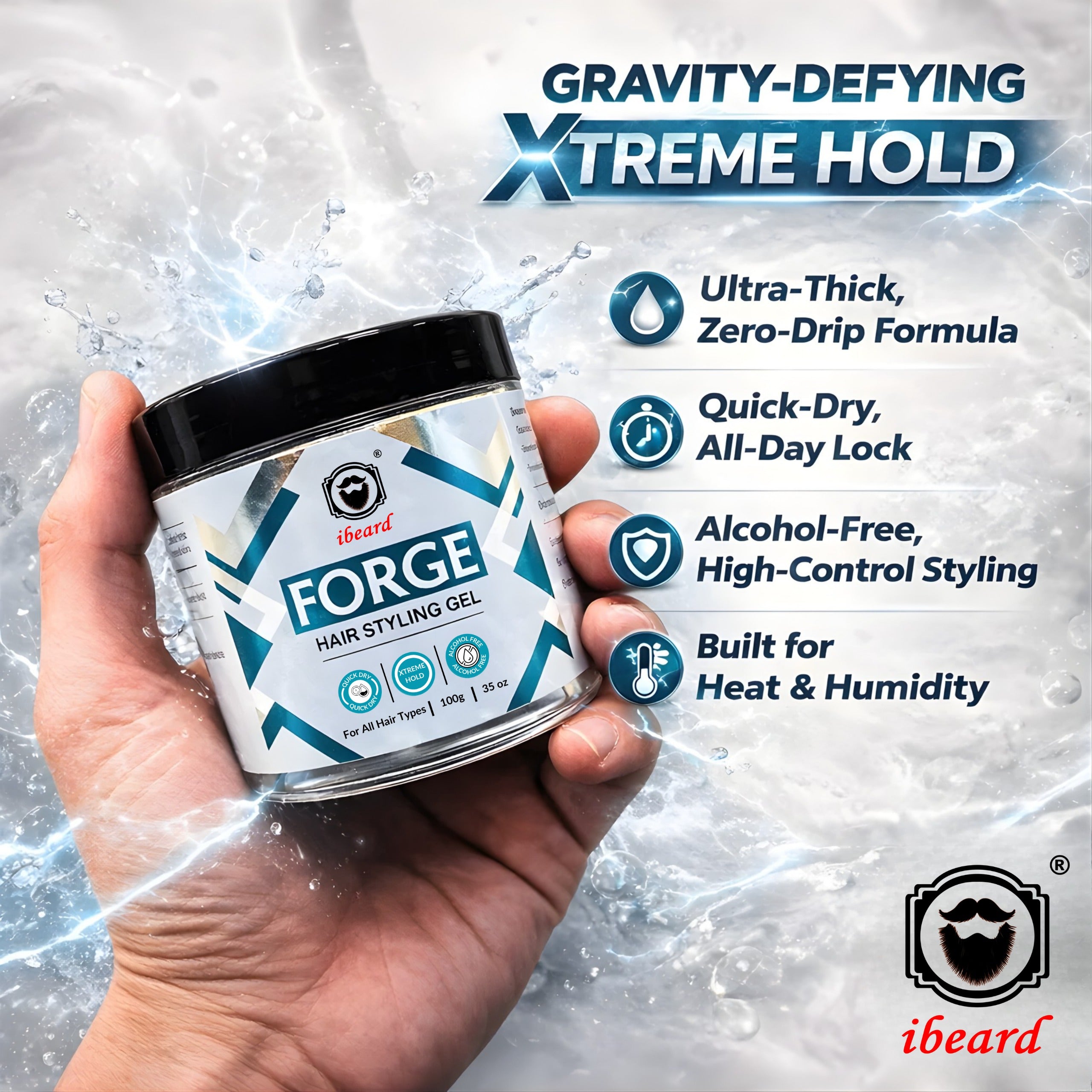 ibeard FORGE Hair Styling Gel 100g